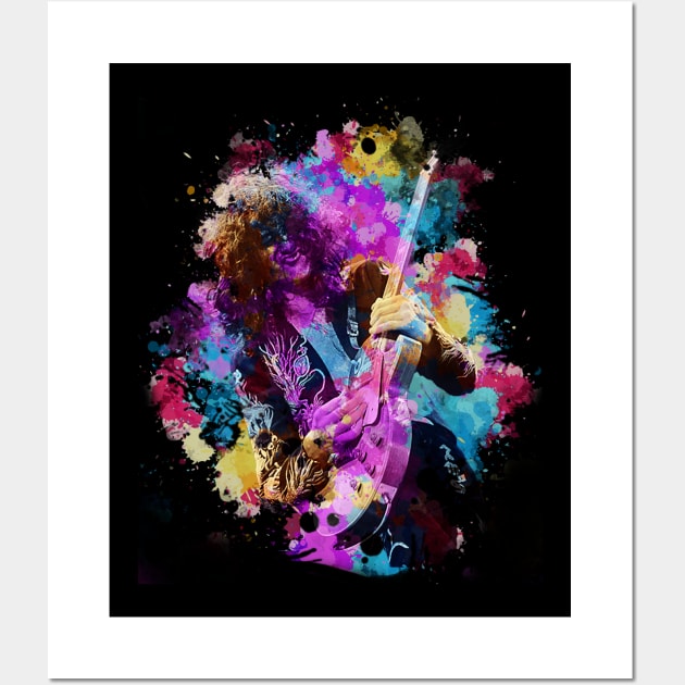 Jimmy Page - Watercolor Illustration Wall Art by Punyaomyule